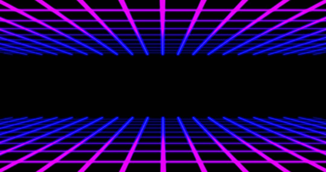 Retro Futuristic Glowing Neon Grid Background