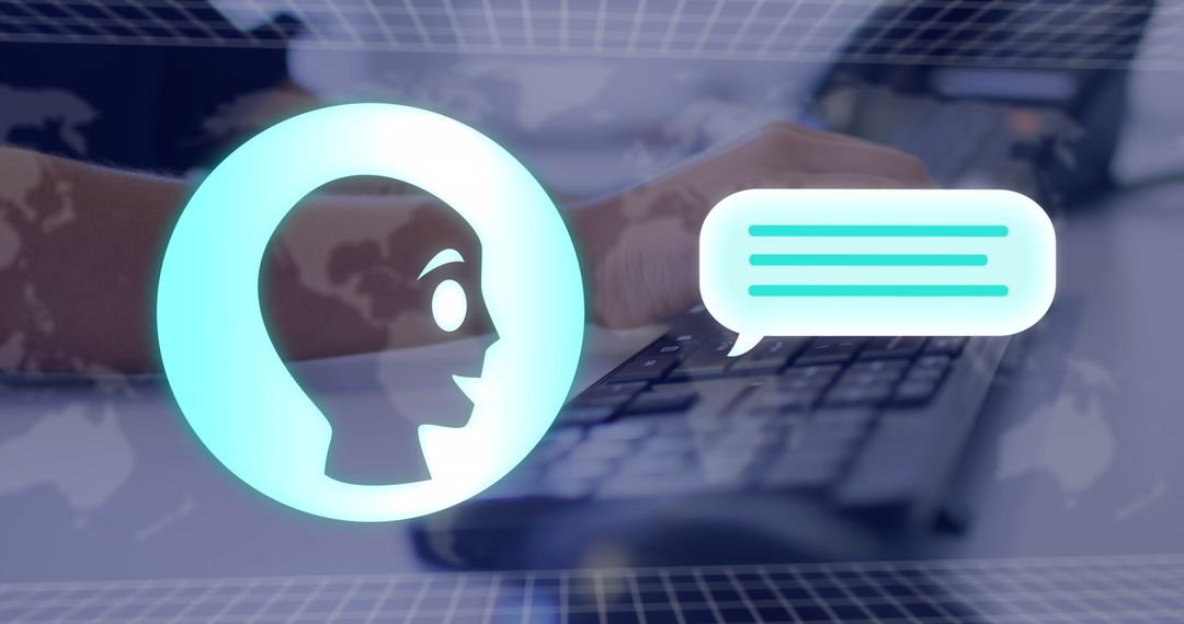 Global AI Concept with User Interactions and Technology