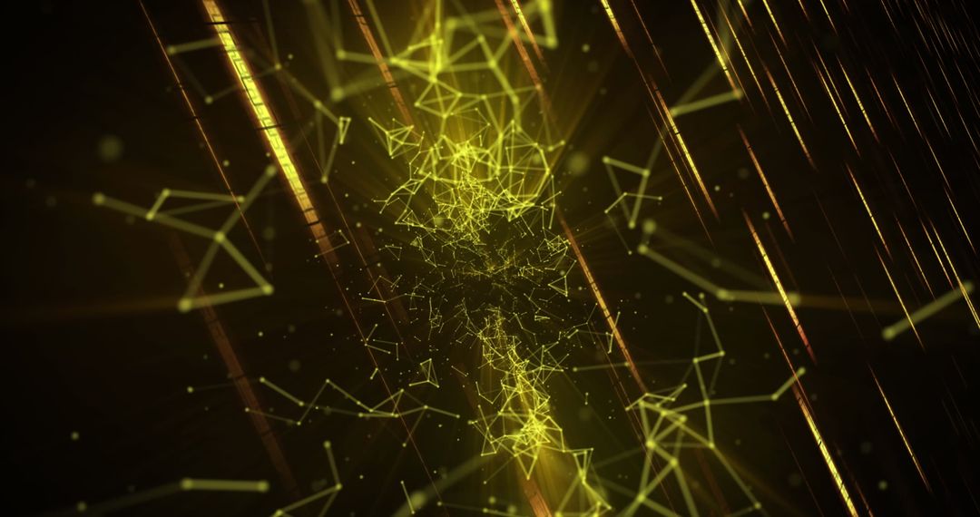 Abstract Digital Network Connections with Golden Lines