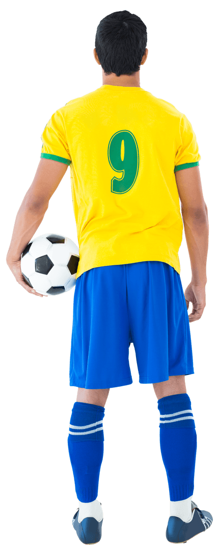 Football Player Wearing Number Nine Jersey Transparent