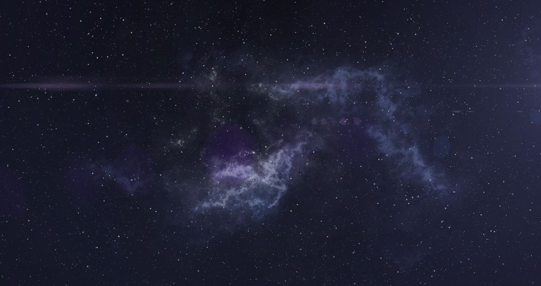 Ethereal Night Sky with Swirling Cosmic Nebula