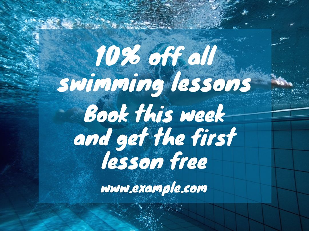 Aquatic Training Promotion with Discount Offer