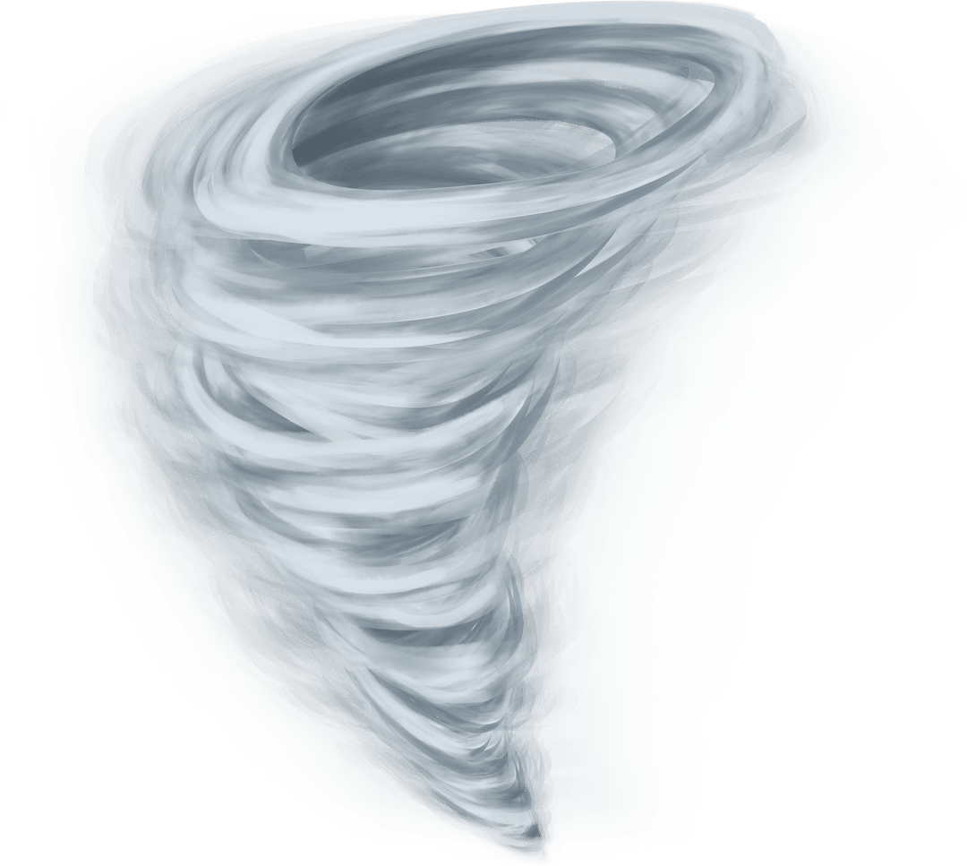 Transparent Swirling Smoke Vortex Close-Up Design