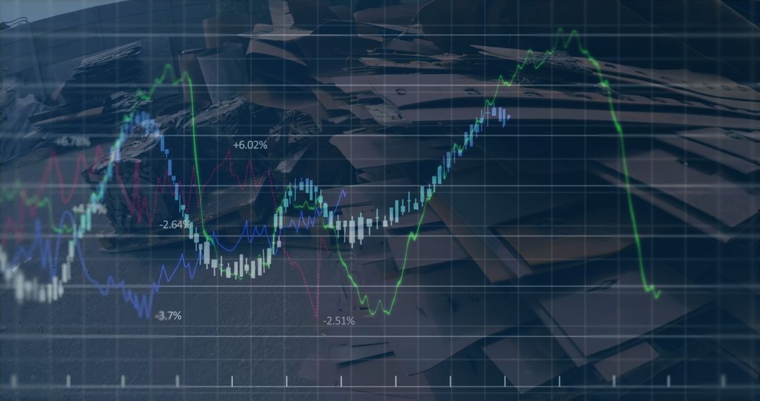 Financial Data Overlay on Environmental Pollution Concept