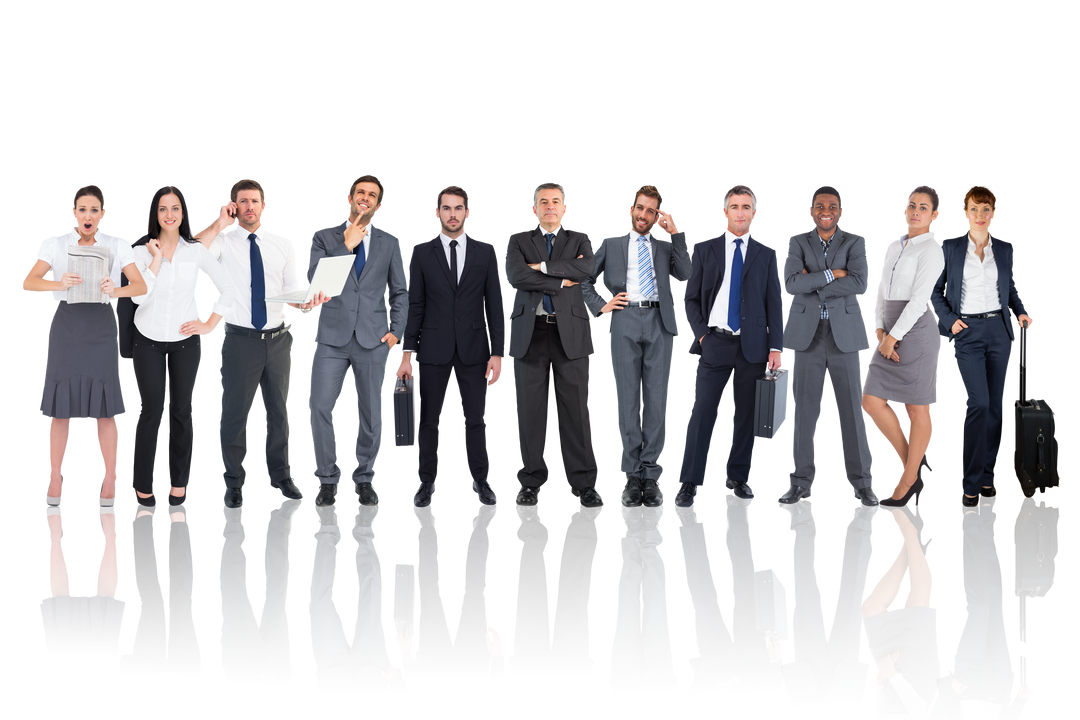 Transparent Background Business Team Standing Together Professionally - Download Free Stock Images Pikwizard.com