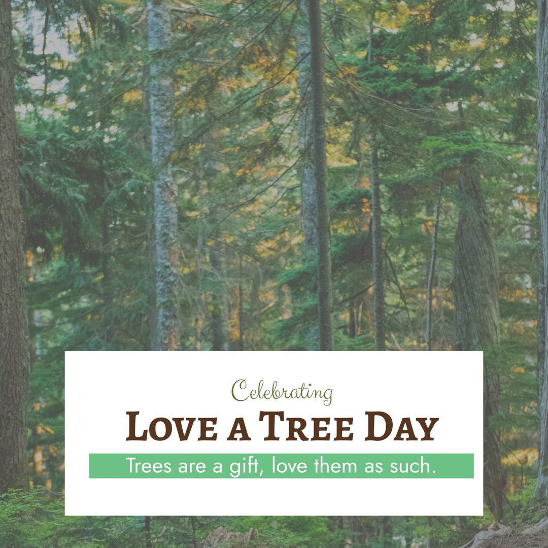 Love a Tree Day Celebration in Tranquil Forest - Download Free Stock Templates Pikwizard.com