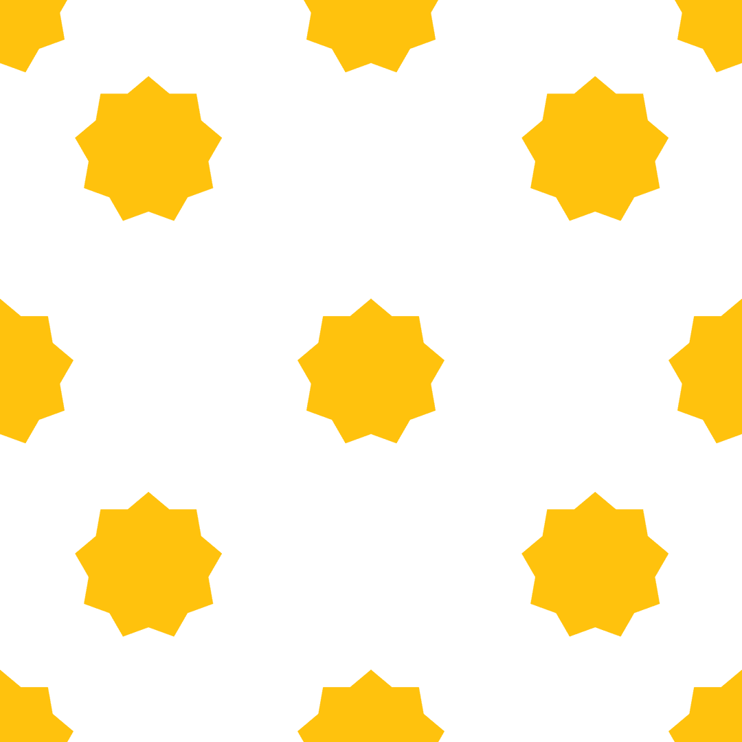 Seamless Yellow Star Pattern on Transparent Background