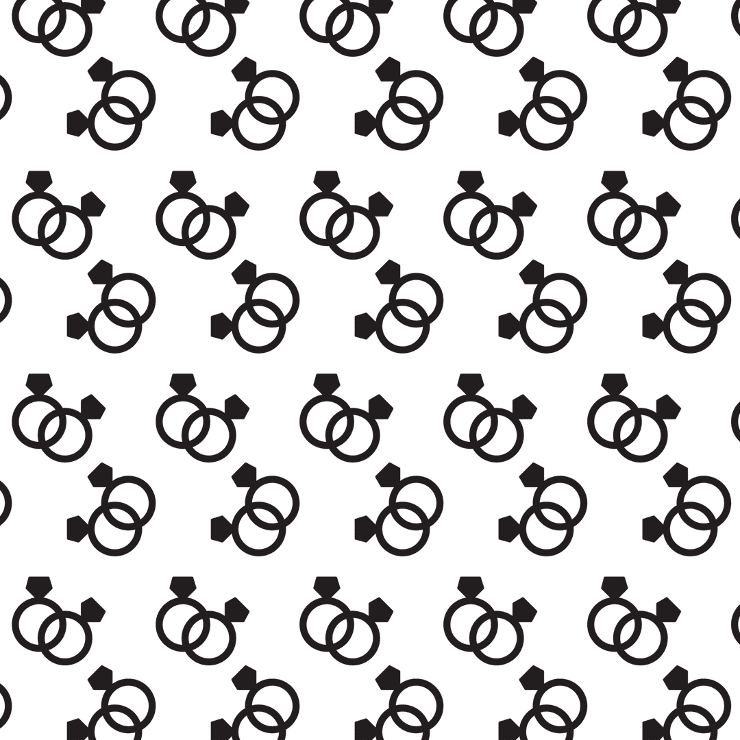 Seamless Transparent Black Rings Pattern on Vector JPG