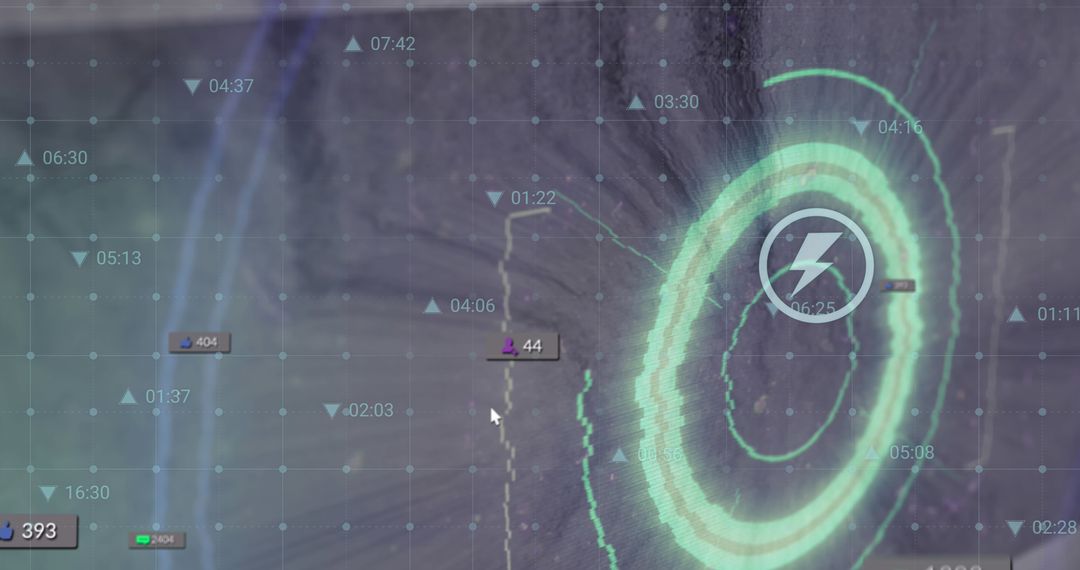 Futuristic Digital Interface with Interactive Visuals and Data