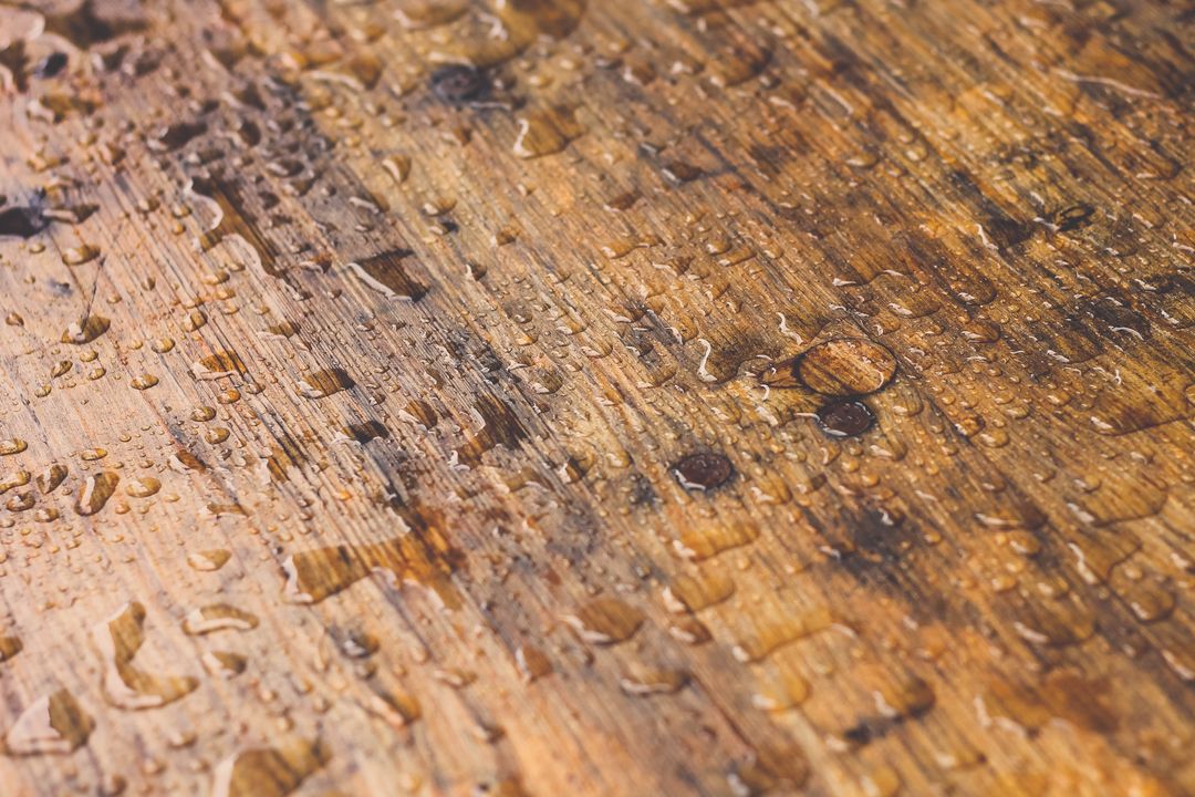 Water Droplets on Wooden Surface Background Texture - Free Images, Stock Photos and Pictures on Pikwizard.com