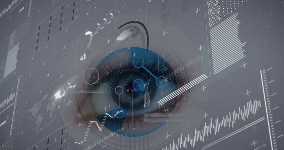 Futuristic Interface with Insightful Digital Eye Visualization