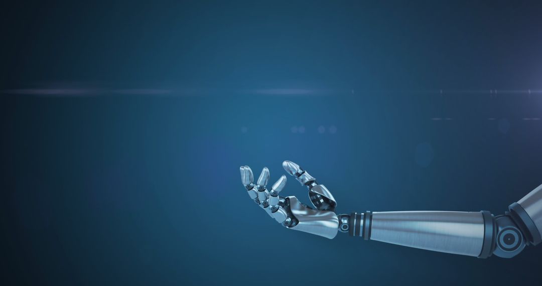 Futuristic Robotic Hand Reaching in Digital Space