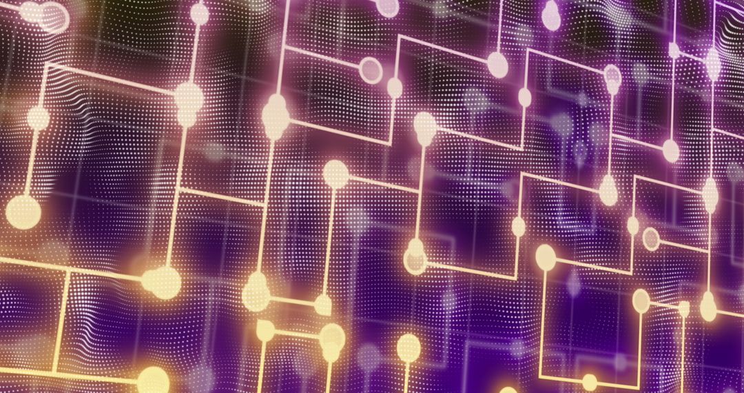 Abstract Circuit Board Background with Glowing Connections