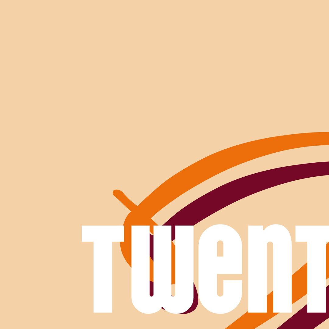 Dynamic modern design with bold 'twenty' text