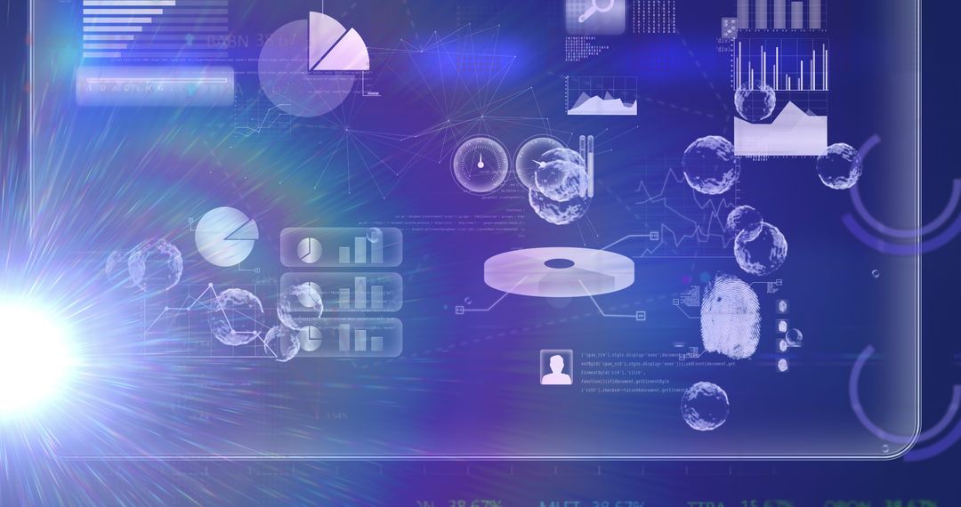 Bubbles Overlay on Digital Scientific Interface