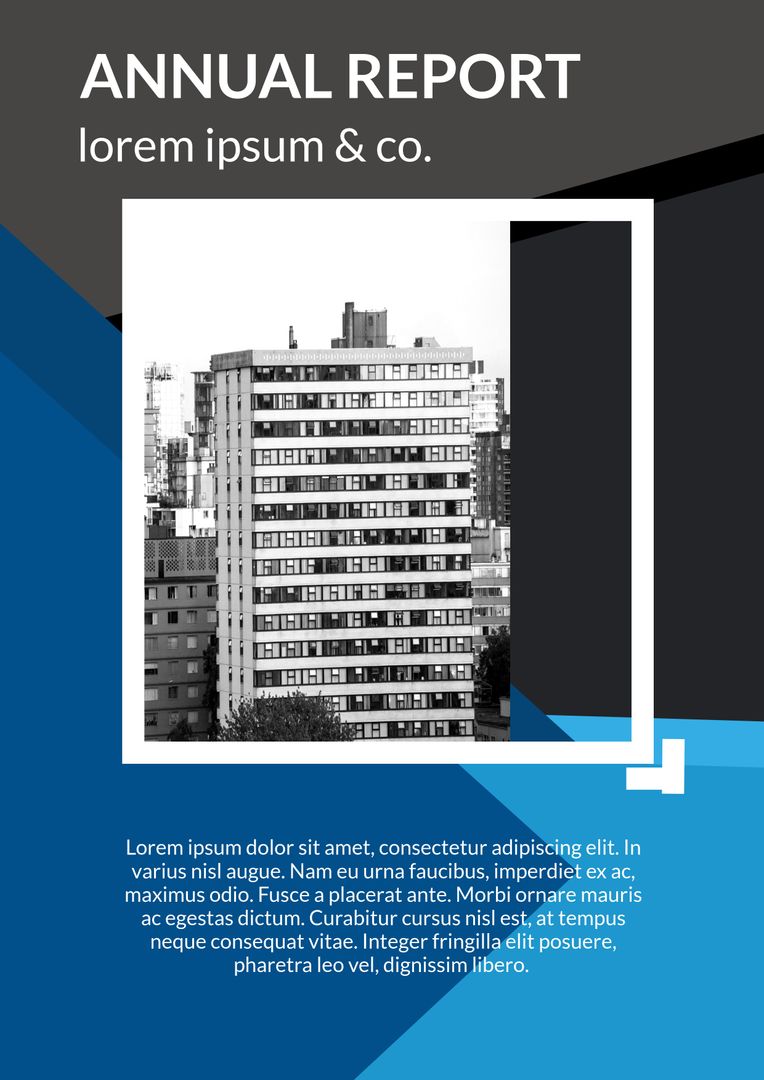 Corporate Annual Report Cover with Modern Graphic Design