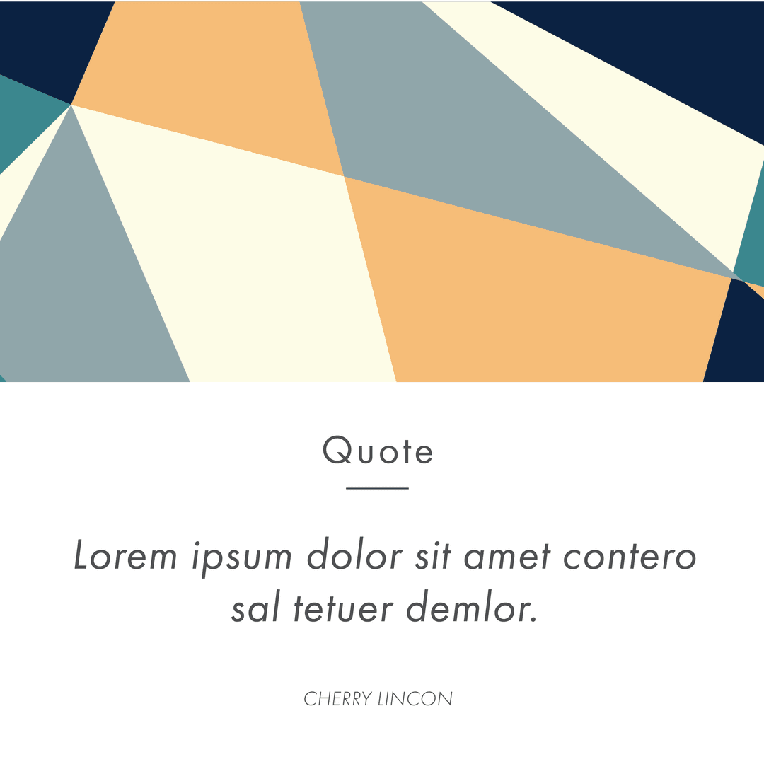 Transparent Quote Design with Abstract Geometric Background