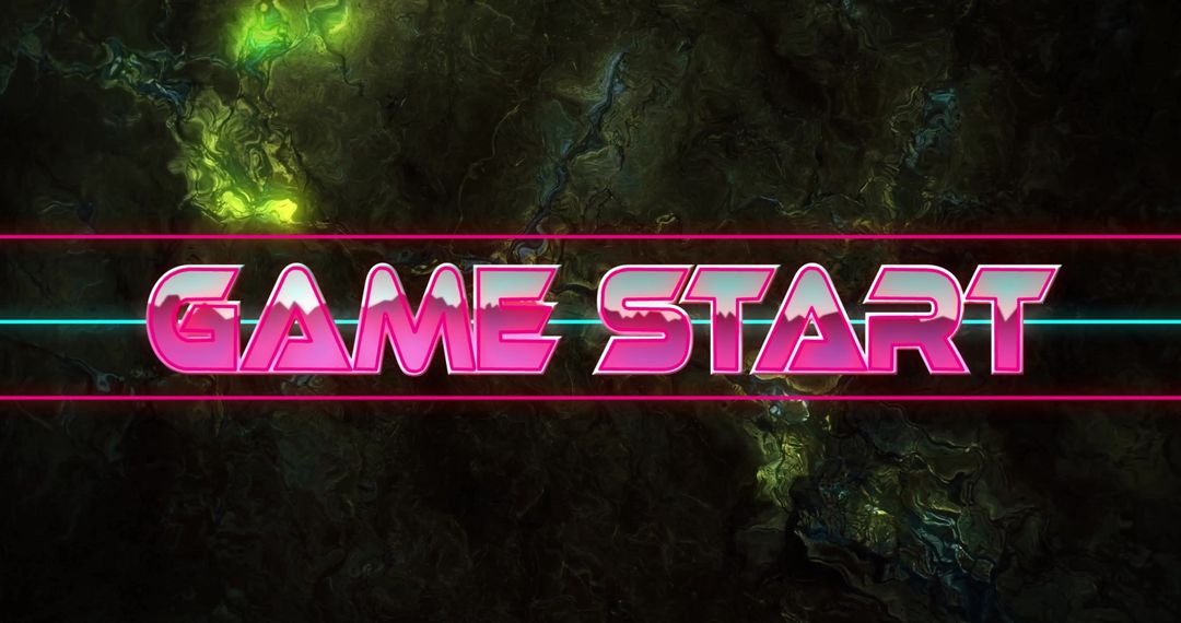 Futuristic Neon Cyberpunk Game Start Concept