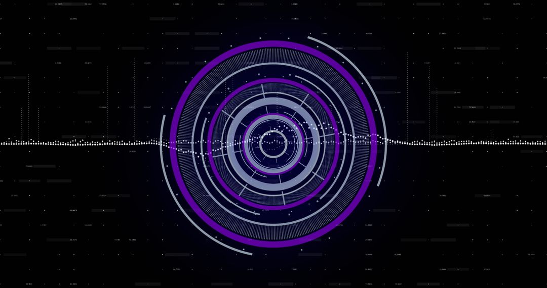 Futuristic digital interface with data flow and scanning visualization