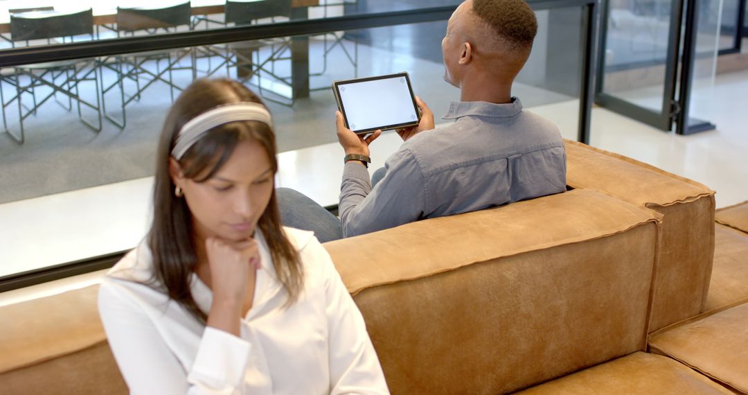 Business Professional Working and Thinking in Office Environment