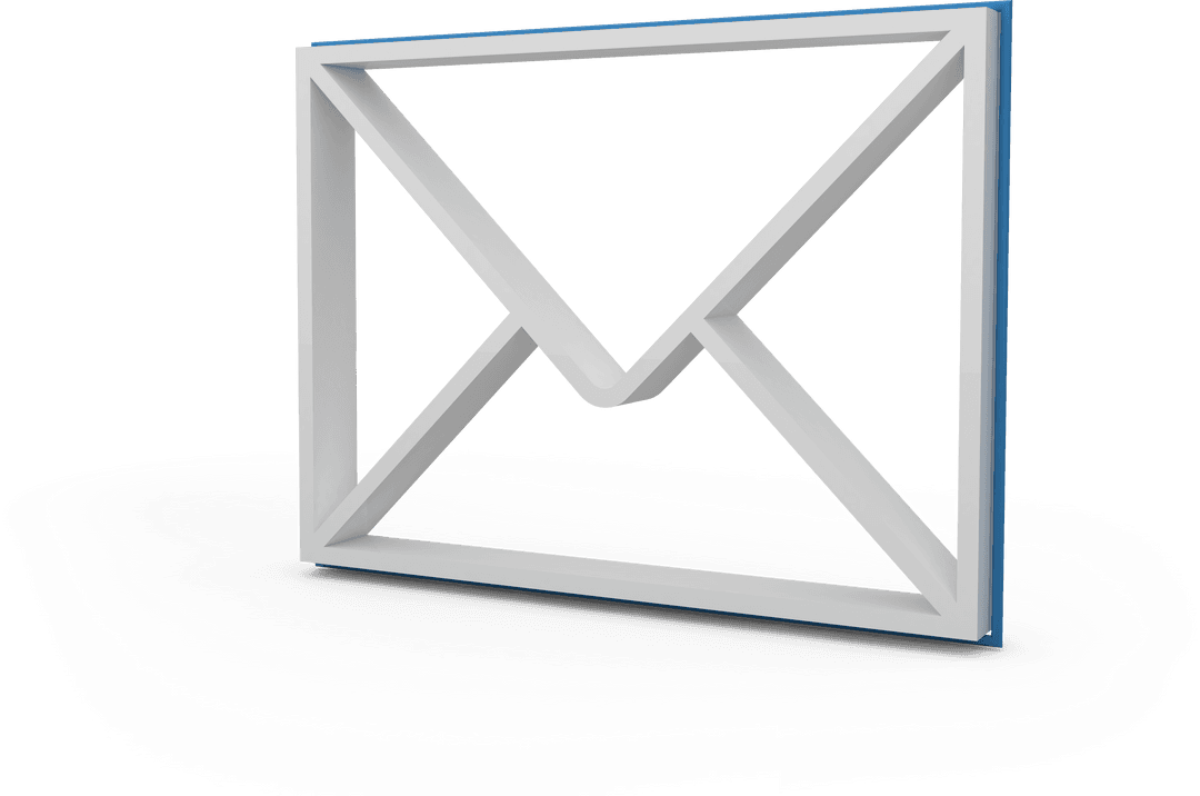 Transparent Email Envelope Symbol Representing Communication