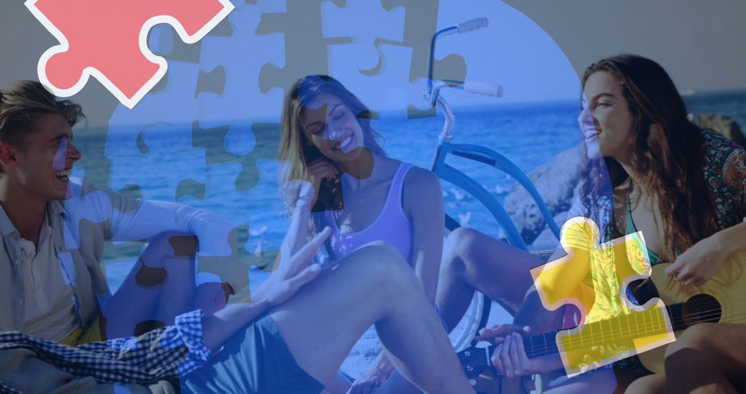 Summer Beach Gathering with Autism Support Theme