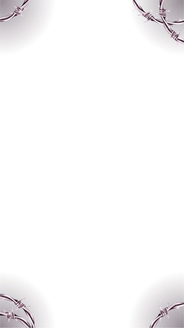 Abstract Barbed Wire Gradient Border with Transparent Background