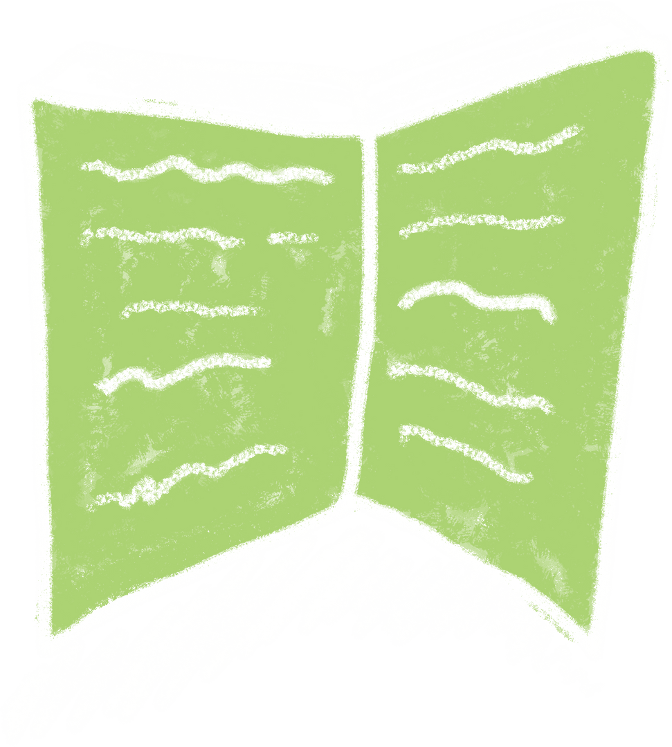 Transparent Chalkboard Book Sketch Illustration