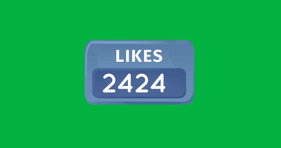Social Media Like Count on Green Background