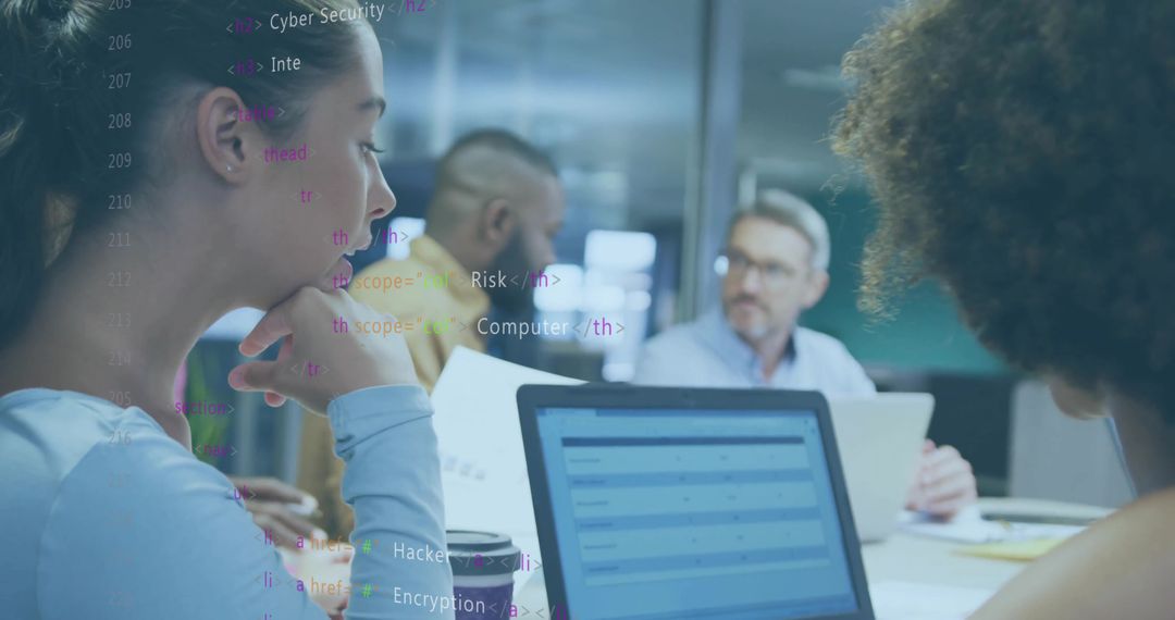 Innovative Business Team Strategy Meeting with Digital Technology