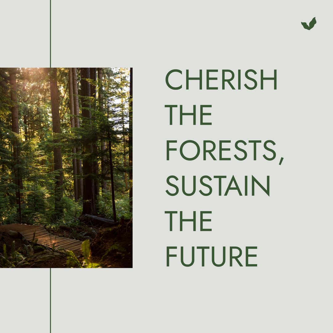 Inspiring Message on Forest Conservation with Lush Greenery