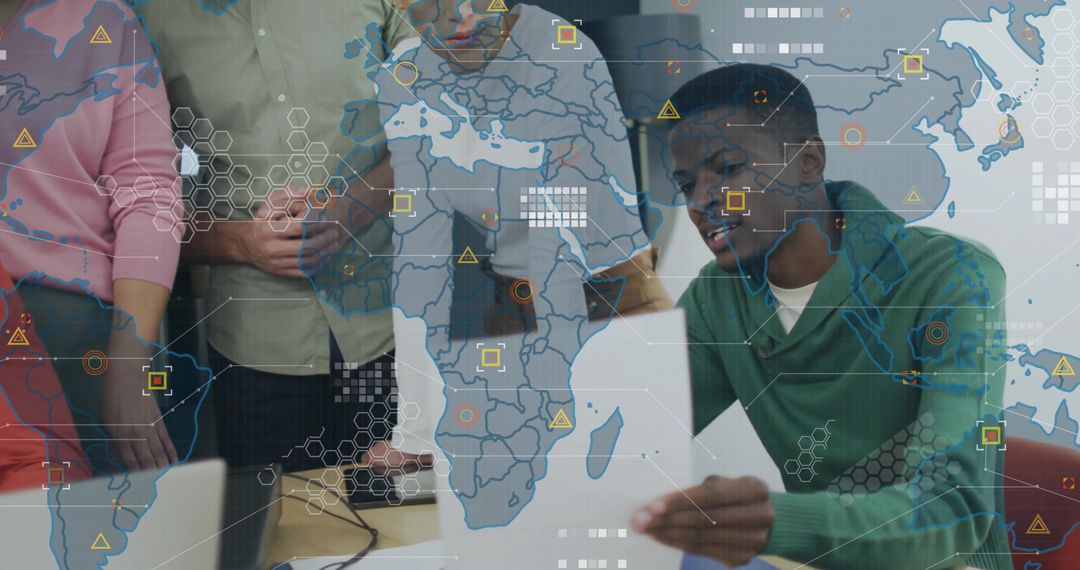 Global Data Analysis Team Collaborating on Emerging Strategies