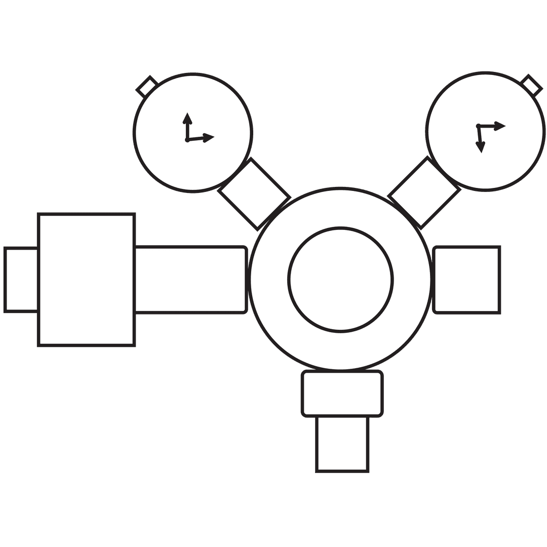 Abstract Black and White Geometric Design on Transparent Background