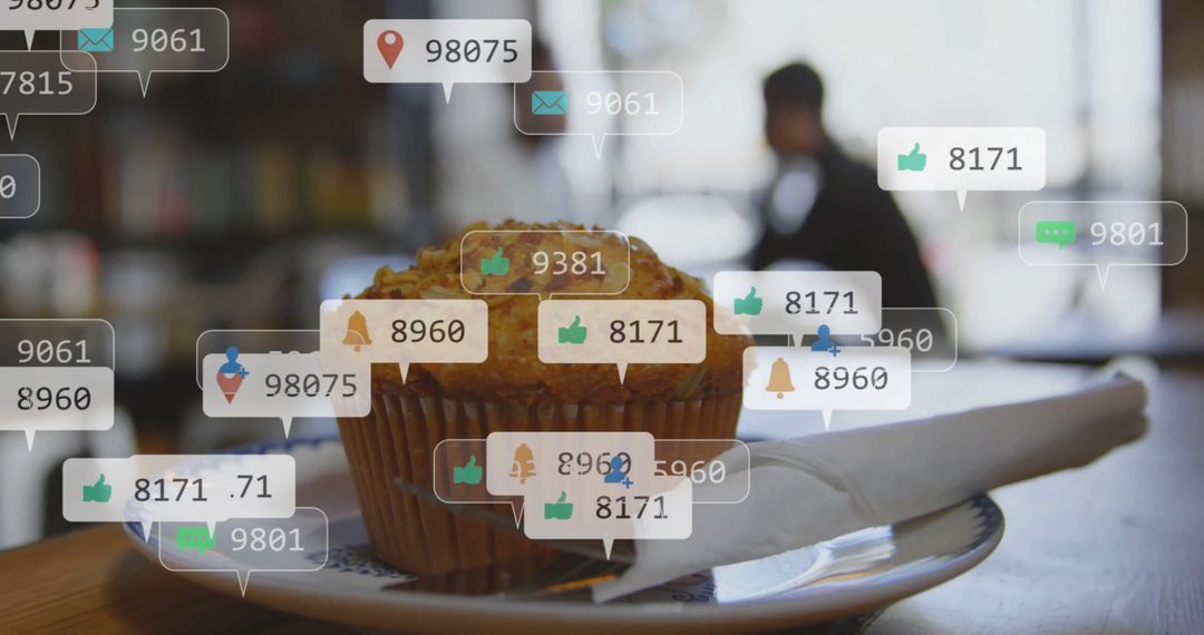 Muffin as Social Media Symbol in Modern Cafe Environment