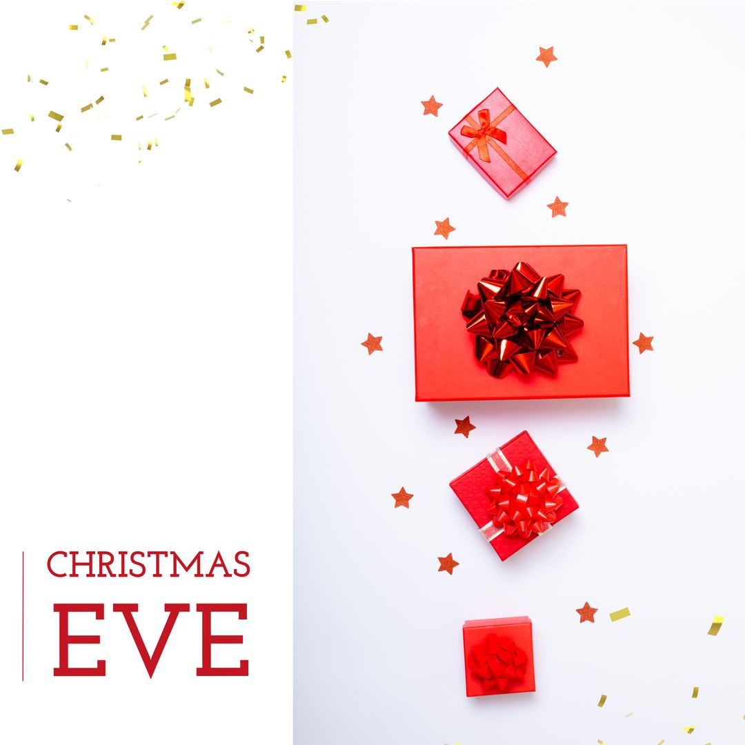 Christmas Eve Present Arrangement with Festive Decorations