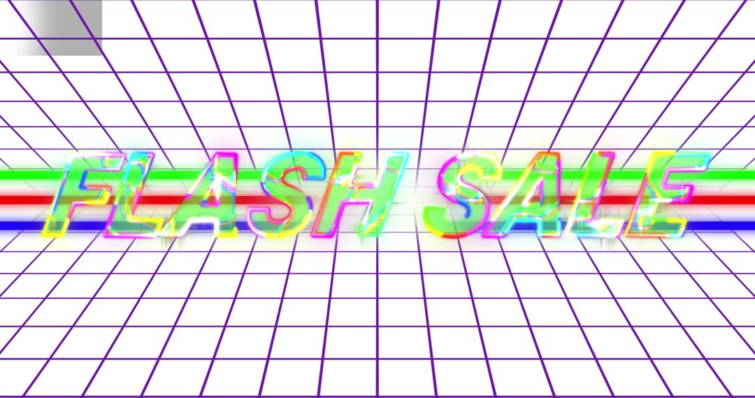 Vibrant Flash Sale Retro Grid Background