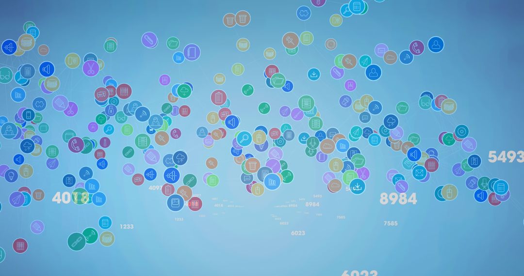 Digital Connections and Data Interaction Concept Illustration