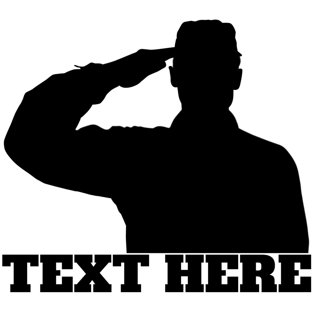 Silhouette of Person Saluting Symbolizing Honor