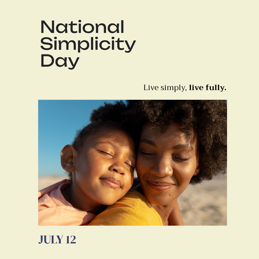 Mother and Daughter Celebrating National Simplicity Day