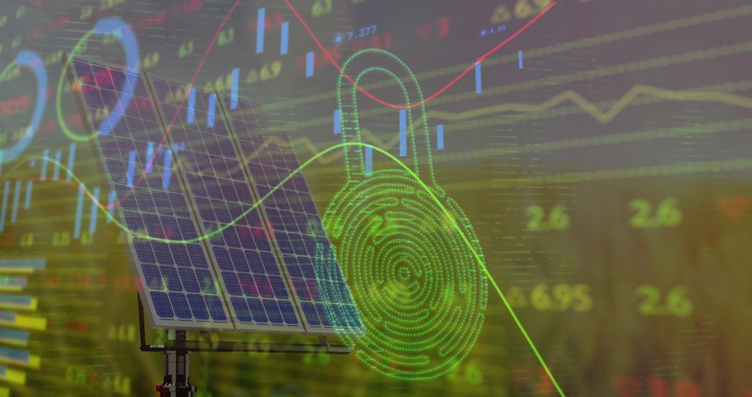Solar Energy Panel with Financial Data Visualization