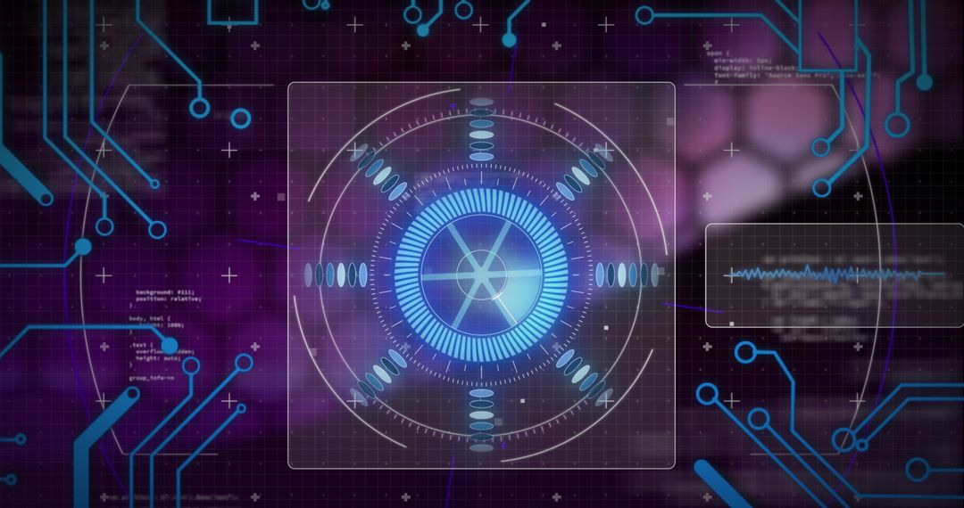 Futuristic Data Processing Scan in Digital Interface Concept