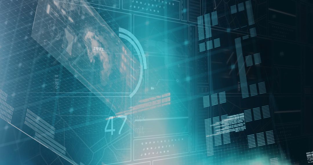 Digital Data Interface Cosmos with Floating Holographic Elements