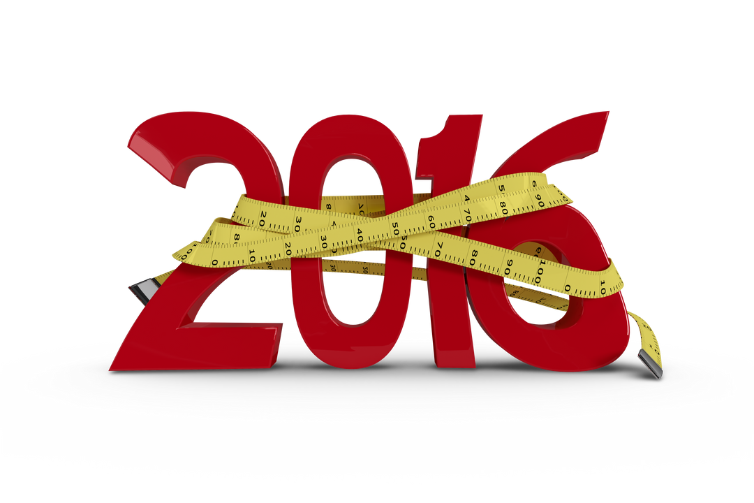 Year 2016 Illustration with Measuring Tape on Transparent Background - Download Free Stock Images Pikwizard.com