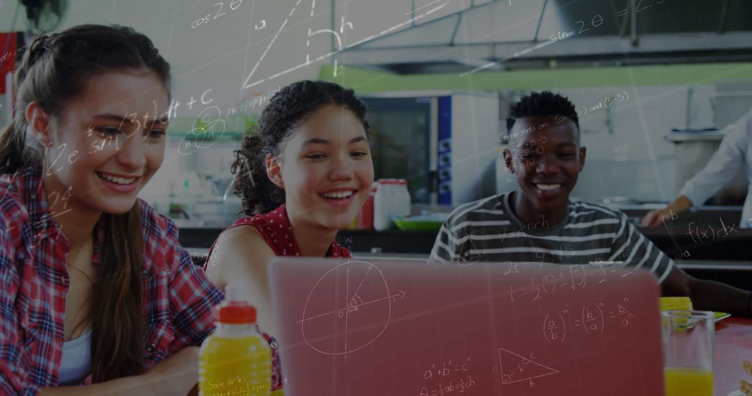 Diverse Students Engaging with Educational Technology