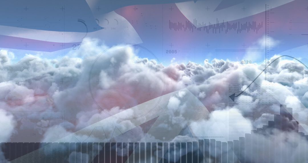 Concept of Digital Interface with UK Flag and Cloud Computing - Free Images, Stock Photos and Pictures on Pikwizard.com