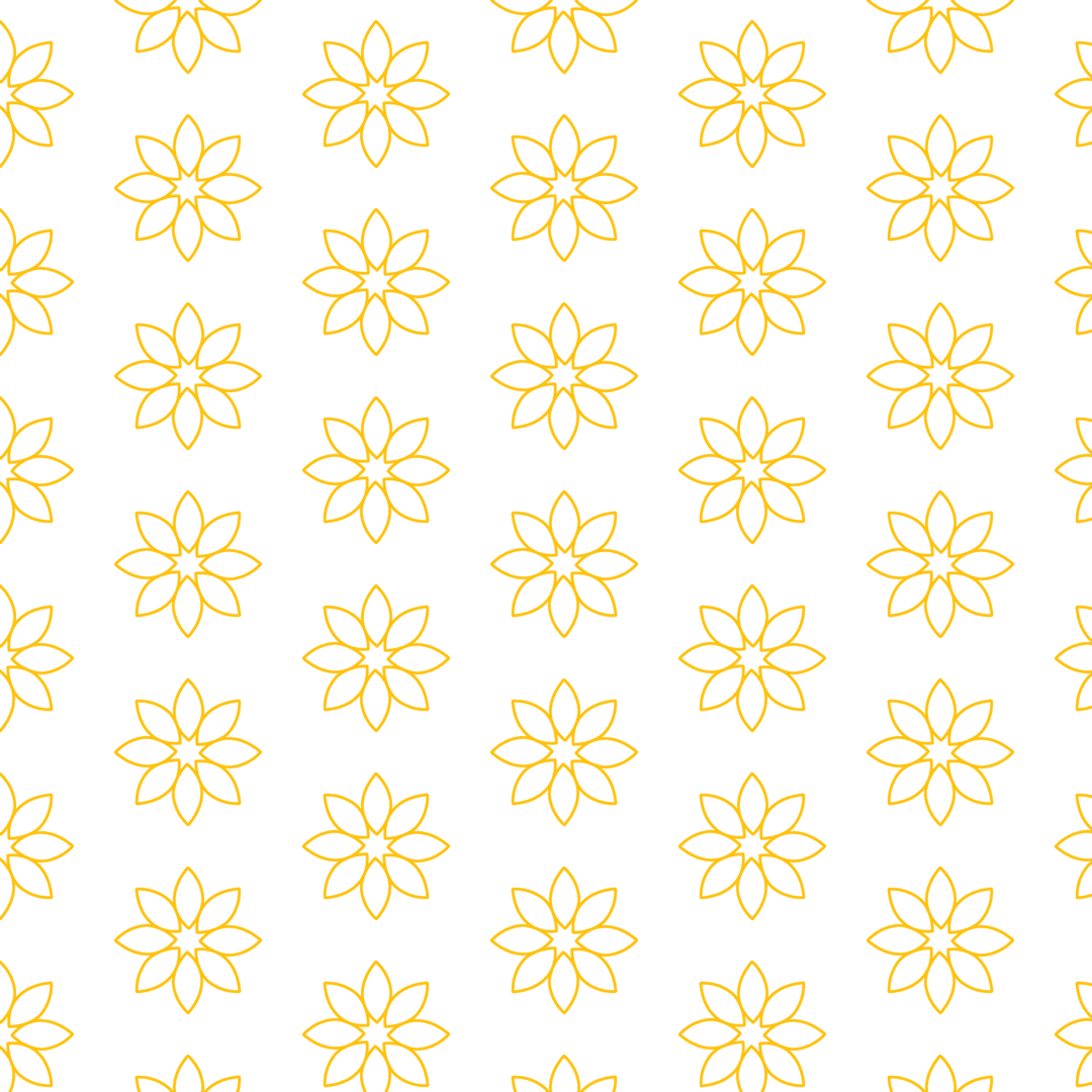 Seamless Transparent Yellow Floral Pattern on Dark Background