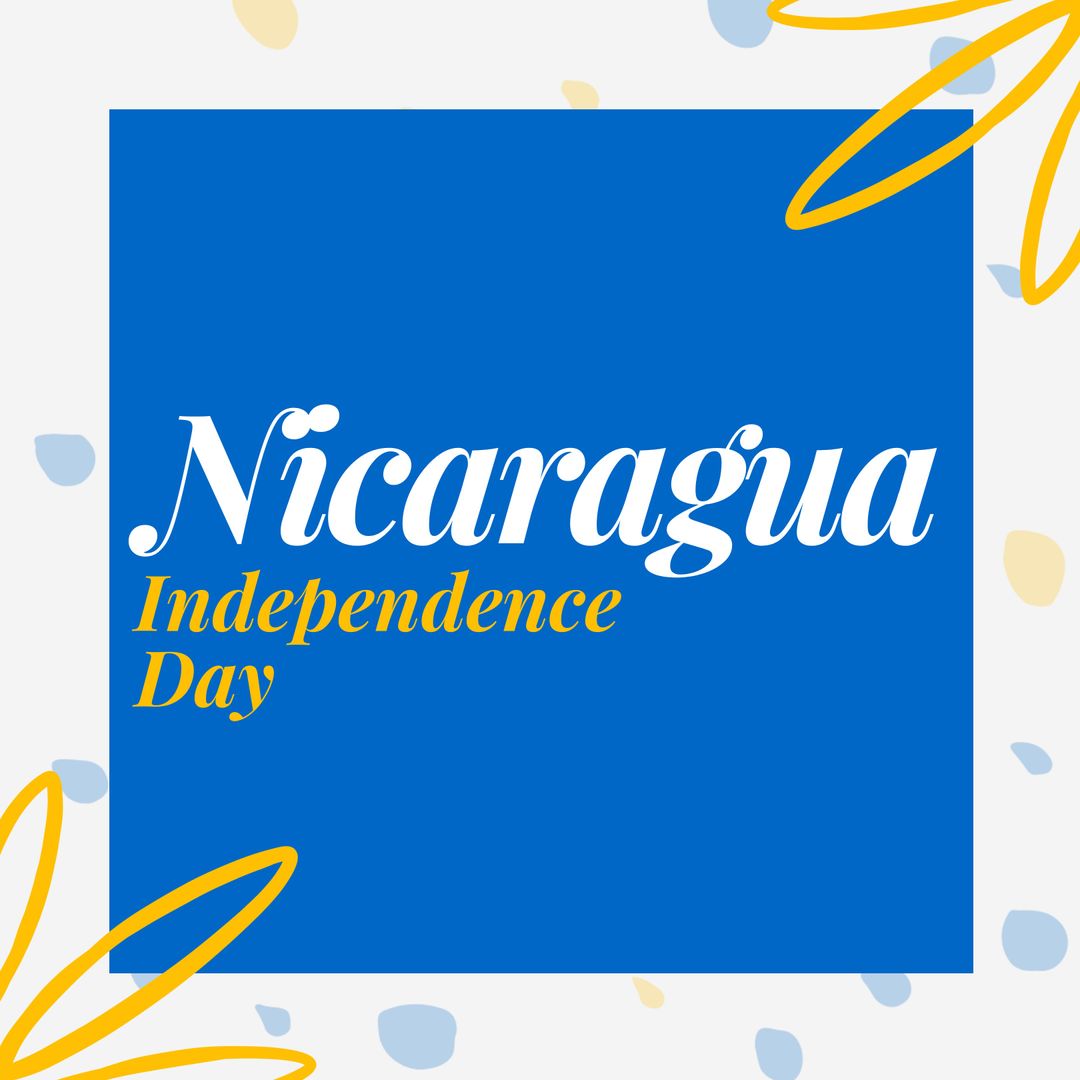 Nicaragua Independence Day Celebration with Festive Design