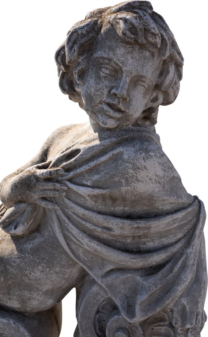 Weathered Classical Style Cherub Sculpture with Transparent Background - Download Free Stock Images Pikwizard.com