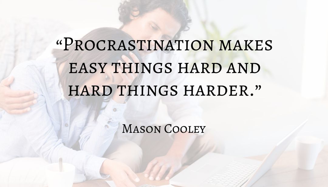 Inspirational Quote on Overcoming Procrastination with Motivational Text - Download Free Stock Templates Pikwizard.com