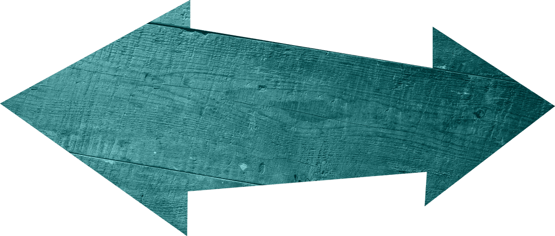 Transparent Blue Wooden Double Arrow Direction Symbol